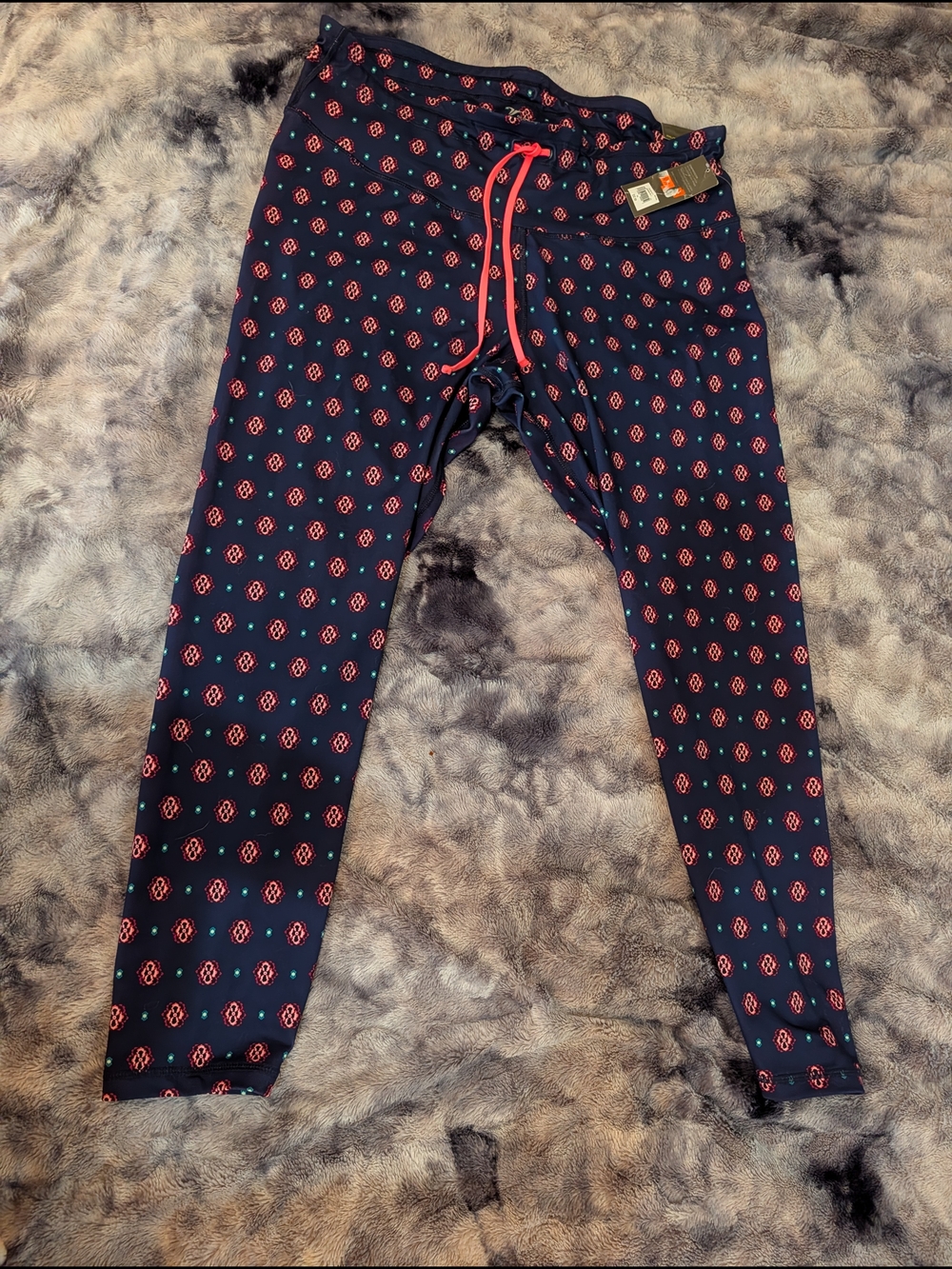Old Navy Active Geometric Print Joggers with Red Drawstring